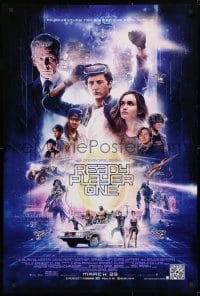 4g857 READY PLAYER ONE advance DS 1sh 2018 montage of stars, Steven Spielberg directed!