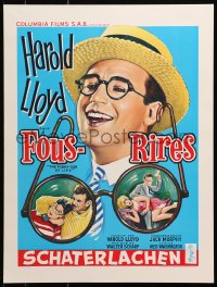 4g222 FUNNY SIDE OF LIFE 16x20 REPRO poster 1990s great wacky artwork of Harold Lloyd!