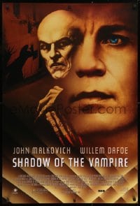 4g886 SHADOW OF THE VAMPIRE 1sh 2000 art of John Malkovich as F.W. Murnau & Willem Dafoe!