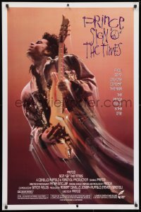 4g893 SIGN 'O' THE TIMES 1sh 1987 rock and roll concert, great image of Prince w/guitar!