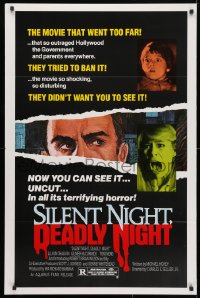 4g895 SILENT NIGHT, DEADLY NIGHT 1sh 1984 the movie that went too far, now you can see it uncut!
