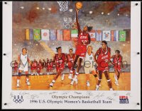 4g294 1996 SUMMER OLYMPICS 22x28 special poster 1996 the Olympic basketball champions by Forbes!