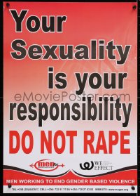 4g342 DO NOT RAPE 17x24 Kenyan special poster 2000s Men Working to End Gender Based Violence!