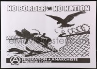 4g352 FEDERATION ANARCHISTE birds/fence style 18x26 French special poster 2010s cool art!