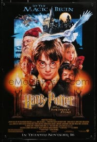 4g189 HARRY POTTER & THE PHILOSOPHER'S STONE mini poster 2001 cool cast art by Drew Struzan!