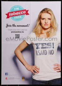 4g374 I'M TOBACCO FREE 17x23 Luxembourg special poster 2000s image of a beautiful woman!