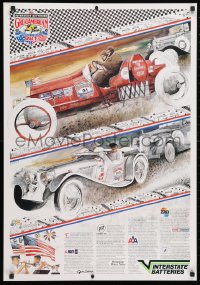 4g378 INTERSTATE BATTERIES GREAT AMERICAN RACE 24x34 special poster 1991 different art of racers!