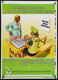 4g383 JE, UMEHAKIKISHA UPO KWENYE ORODHA YA WAPIGA KURA printer's test 18x25 Kenyan poster 2013