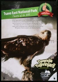 4g394 KENYA WILDLIFE SERVICE 17x24 Kenyan special poster 1990s Tsavo East National Park, cool bird!