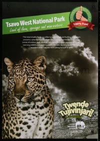 4g395 KENYA WILDLIFE SERVICE 17x24 Kenyan special poster 1990s Tsavo West National Park!