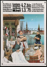 4g137 LAIENMALER SEHEN KIEL 24x33 German museum/art exhibition 1976 Klaus Burandt art of dock!
