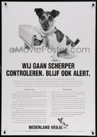 4g418 NEDERLAND VEILIG 28x39 Dutch special poster 2000s cute puppy is going to crack down on crime!