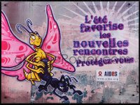 4g441 PROTEGEZ-VOUS AIDES 24x32 French special poster 1990s HIV/AIDS, butterfly and ant!