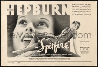 4g003 SPITFIRE 12x18 pressbook ad 1934 Hepburn as the lying, singing, praying witch girl!