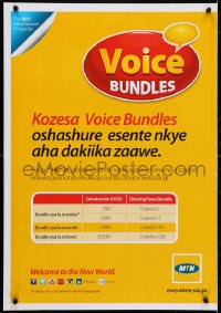 4g105 VOICE BUNDLES 17x24 Ugandan advertising poster 2010s table of their rate plans!