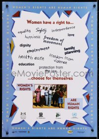 4g497 WOMEN'S RIGHTS ARE HUMAN RIGHTS 17x23 Botswanan special poster 1990s women have a right!