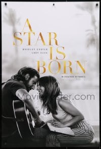 4g909 STAR IS BORN teaser DS 1sh 2018 Bradley Cooper stars and directs, romantic image w/Lady Gaga!