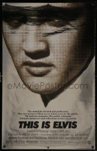 4g942 THIS IS ELVIS foil 25x40 1sh 1981 Elvis Presley rock 'n' roll biography, portrait of The King!