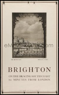 4g018 BRIGHTON 25x40 English travel poster 1930s image by photographer J. Dixon Scott!