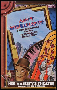 4g061 AIN'T MISBEHAVIN' stage play English WC 1979 Broadway, the new Fats Waller musical show!