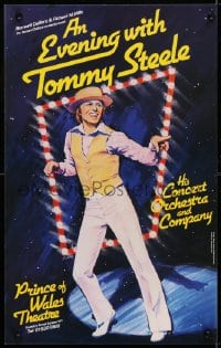 4g062 EVENING WITH TOMMY STEELE stage play English WC 1979 cool full-length art of the performer!