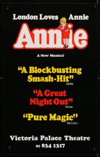 4g063 ANNIE stage play English WC 1978 Victoria Palace, from Harold Gray's famous comic strip!