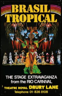 4g066 BRASIL TROPICAL stage play English WC 1979 sexy dancer and people in great costumes!