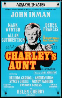 4g068 CHARLEY'S AUNT stage play English WC 1979 John Inman, Mark Wynter, Adelphi Theatre!