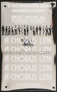 4g069 CHORUS LINE foil stage play English WC 1976 cool silver metallic image with cast!