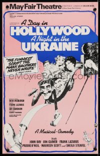 4g070 DAY IN HOLLYWOOD/A NIGHT IN THE UKRAINE stage play English WC 1979 Marx Bros.!
