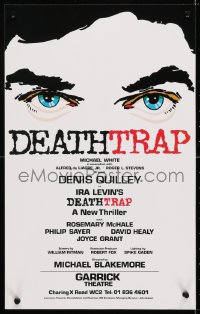 4g071 DEATHTRAP stage play English WC 1978 Ira Levin play, close-up eyes, later made into movie!