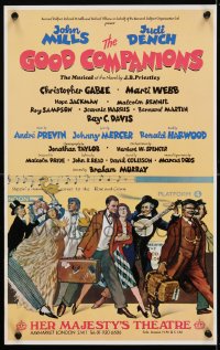 4g073 GOOD COMPANIONS stage play English WC 1974 John Mills, Judi Dench, Christopher Gable!