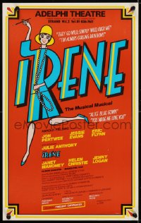 4g077 IRENE stage play English WC 1976 London's greatest, Julie Anthony in title role, red style!