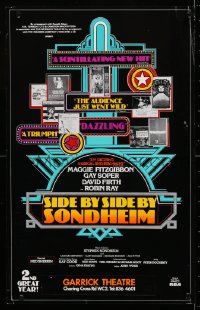 4g085 SIDE BY SIDE BY SONDHEIM stage play English WC 1977 a musical revue w/famous Stephen Sondheim songs!
