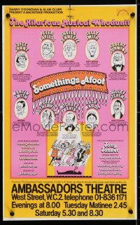 4g087 SOMETHING'S AFOOT stage play English WC 1977 Joyce Grant, Peter Bayliss, great art!