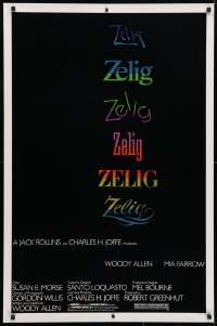4g997 ZELIG 1sh 1983 Mia Farrow, John Buckwalter, wacky Woody Allen directed mockumentary!