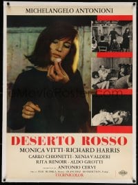 4h040 RED DESERT linen Italian 27x37 pbusta 1964 Michelangelo Antonioni, sexy Monica Vitti!