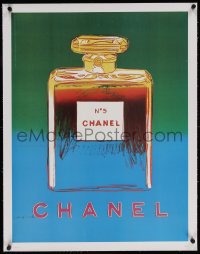 4h116 CHANEL NO. 5 linen 22x29 commercial poster 1997 Andy Warhol advertisement for the perfume!