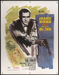 4j111 DR. NO linen French 1p R1970s cool different art of Sean Connery as James Bond holding gun!