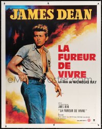 4j128 REBEL WITHOUT A CAUSE linen French 1p R1990s Nicholas Ray, different Mascii art of James Dean!