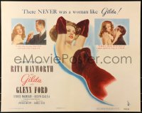 4j062 GILDA 1/2sh 1946 sexy Rita Hayworth in sheath dress + slapped & kissed by Glenn Ford, rare!