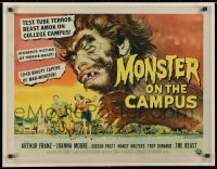 4j071 MONSTER ON THE CAMPUS 1/2sh 1958 Reynold Brown art of test tube terror amok on the college!