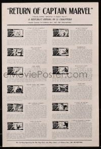 4j256 ADVENTURES OF CAPTAIN MARVEL pressbook R1953 Tom Tyler in Return of Captain Marvel serial!