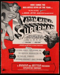 4j258 ATOM MAN VS SUPERMAN pressbook 1950 DC Comics serial, Kirk Alyn, Glenn Cravath art!