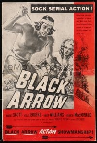 4j261 BLACK ARROW pressbook R1955 Native American Indians battle renegades, cool serial!