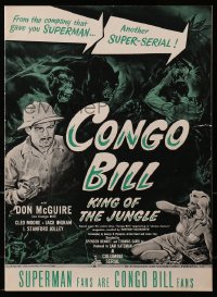 4j269 CONGO BILL pressbook 1948 from the company that gave you Superman, another super-serial!