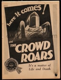 4j245 CROWD ROARS pressbook 1932 James Cagney, Joan Blondell, Howard Hawks directed, ultra rare!