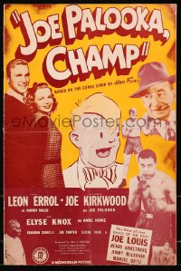 4j283 JOE PALOOKA CHAMPION pressbook 1946 Ham Fisher, Kings of the Ring Joe Louis, ultra rare!