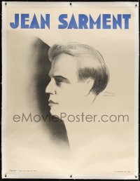 4j212 JEAN SARMENT linen 47x63 French special poster 1930 cool Paul Colin art of the actor/writer!