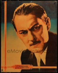 4j053 LIONEL BARRYMORE personality poster 1930s intense head & shoulders portrait of the MGM star!